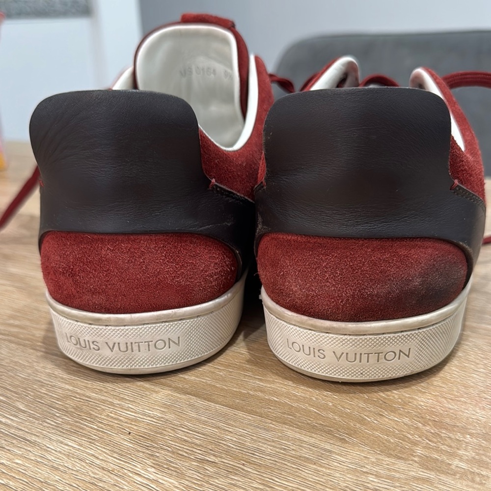 Louis Vuitton Red Sneakers Suede Low-Top - Picture 7 of 10